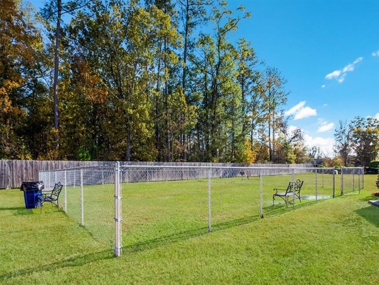 fenced in dog park at Fayetteville apartments